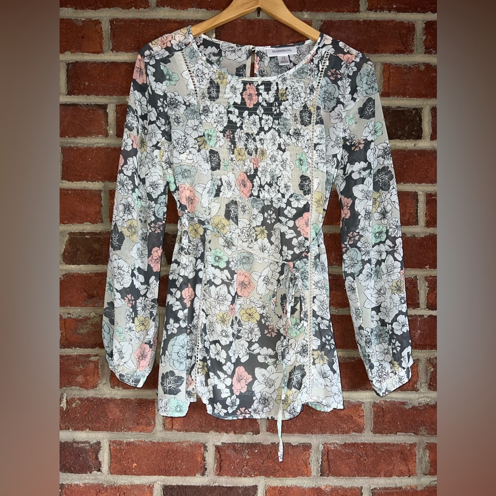 Long sleeve floral blouse by Motherhood Maternity.